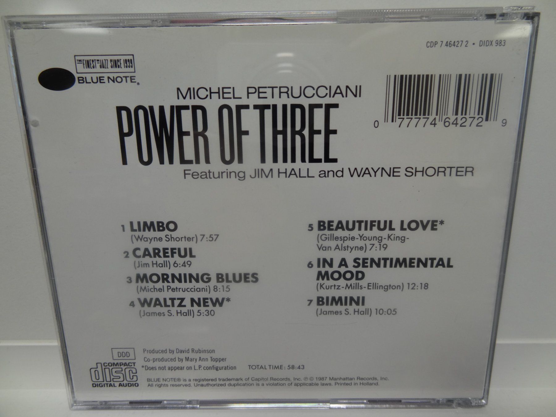 CDs: Michel Petrucciani - Power of Three CD Blue Note – D'occasion à luzern par musicandart 1