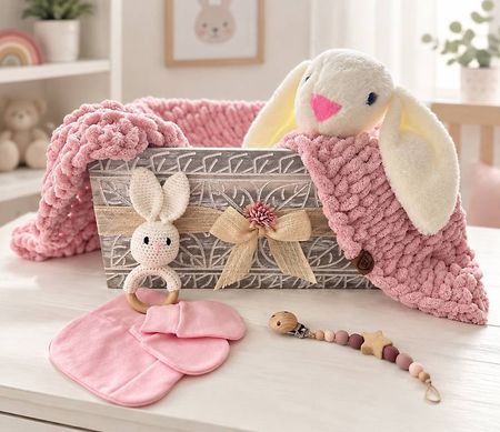 Neugeborenen Set "Rosa Kaninchen" NEU