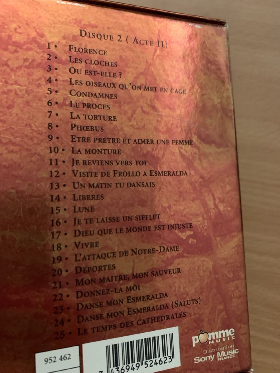 CDs: CD Notre Dame de Paris version intégrale double album – Gebraucht aus Salavaux von Lune_Diurne 3