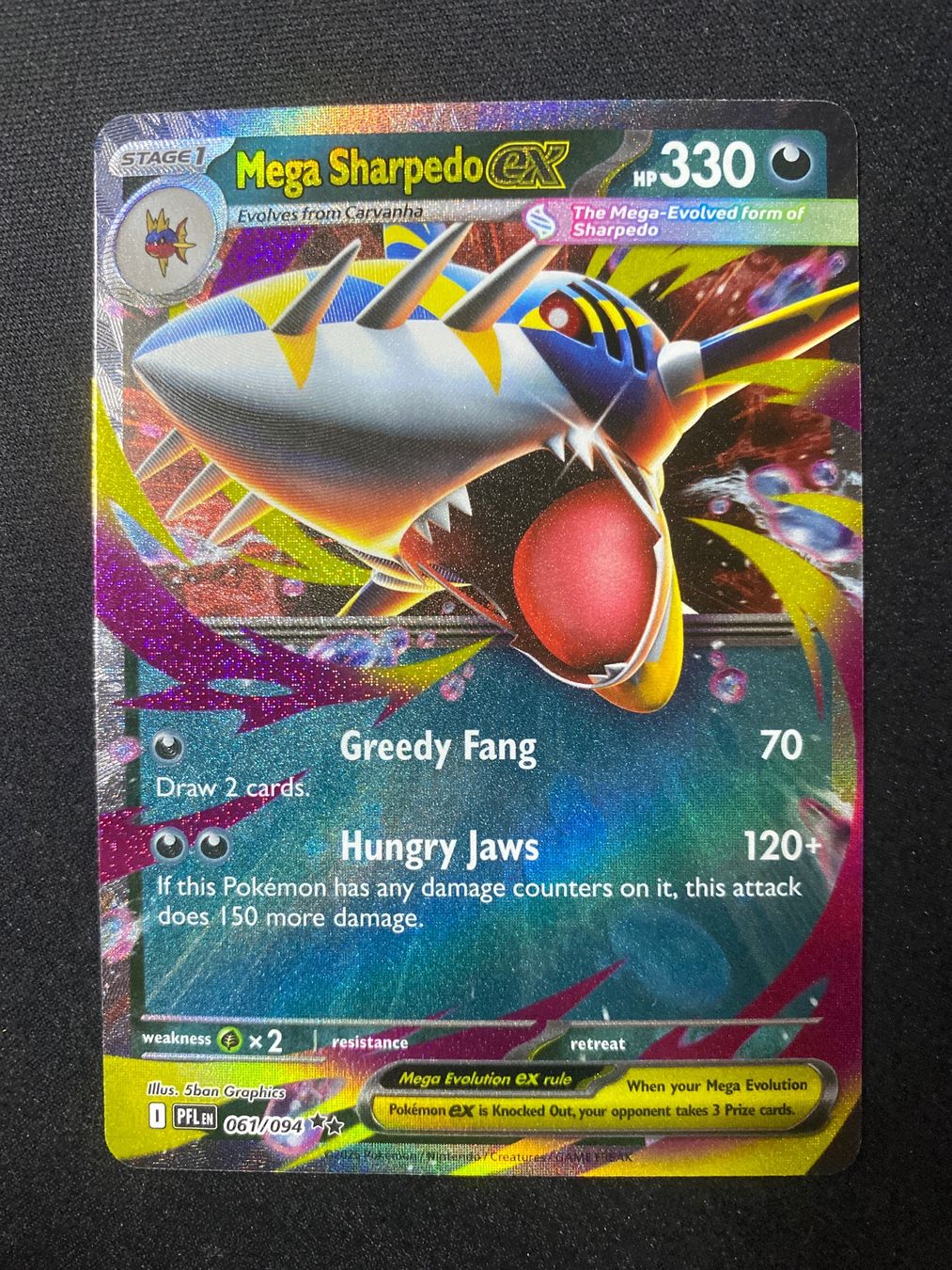 Pokémon Carte collezionabili: Mega Sharpedo ex 61 - Tohaido - Phantasmal Flames - EN ab 1 – Nuovo (secondo la descrizione) da Hausen AG venduto da Shrade