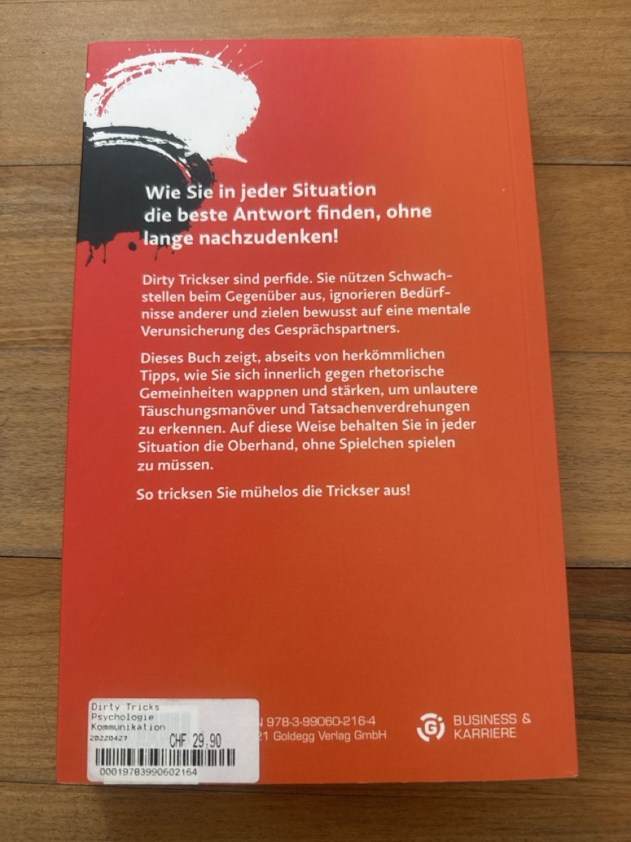 Libri: neu; buch, dirty tricks, claudia berghaus – Nuovo (secondo la descrizione) da sargans venduto da lnoa 1