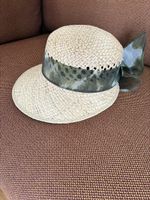 Stylish Summer Straw Hat with Green Ribbon Accent
