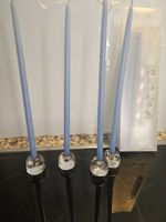 Molca Design Kerzen mit 8 stk. Glashalter, blau, Neuwertig!