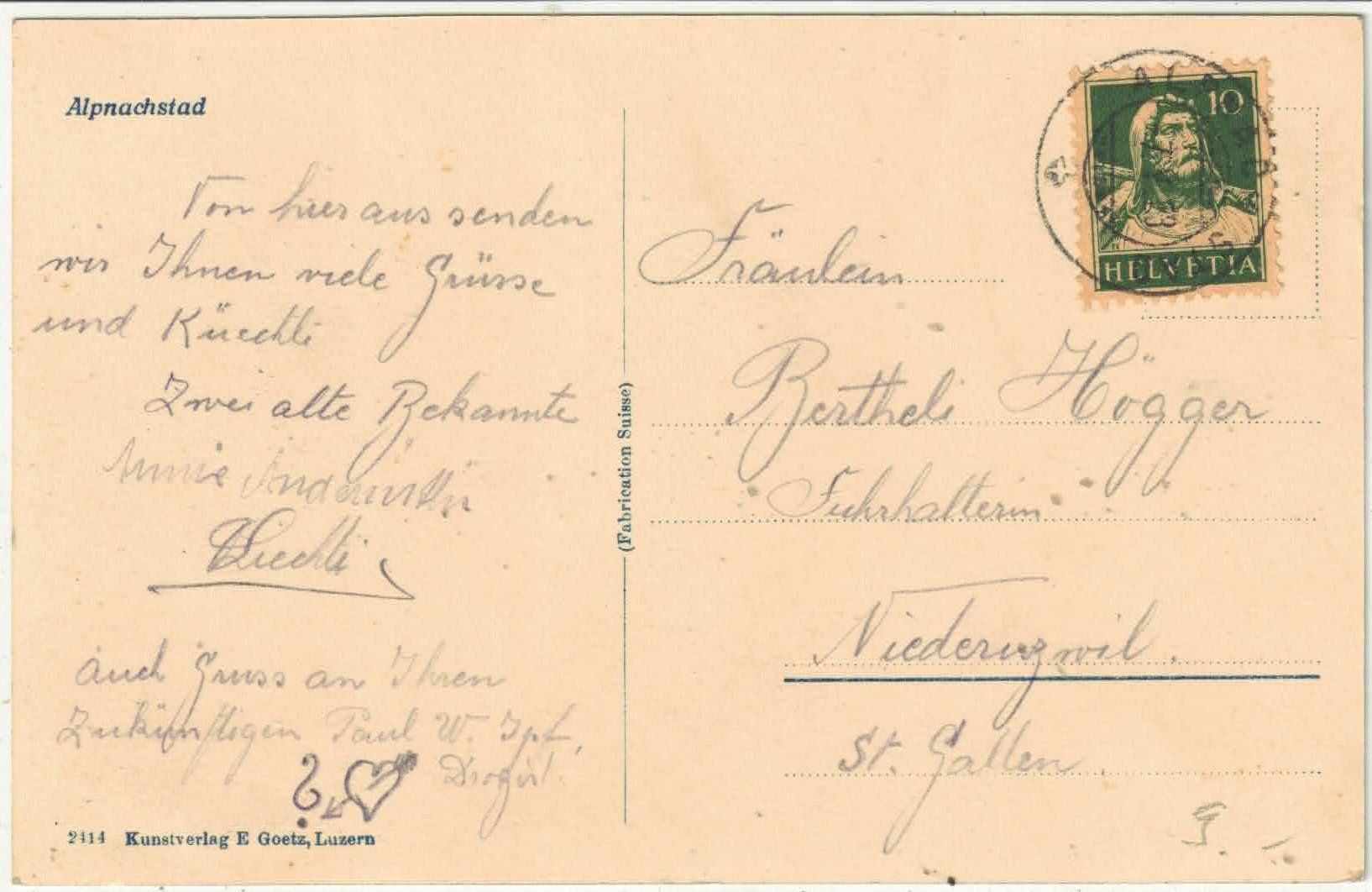 Cartoline postali: Alpnachstad - Generalansicht – Usato da Ettingen venduto da Kartenplanet 1