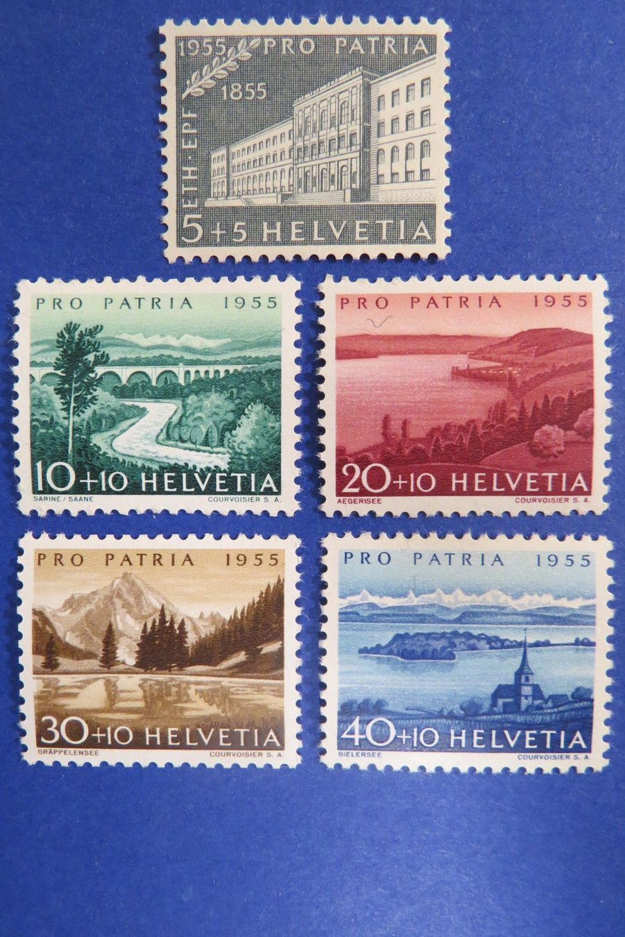 Tutti i francobolli: Serie Pro Patria 1955 postfrisch **, - SBK: 15.-. – Nuovo (secondo la descrizione) da Brunnen venduto da Kumari