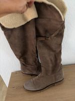 Damen Stiefel braun Wildleder Futter Lammfell Grösse 39
