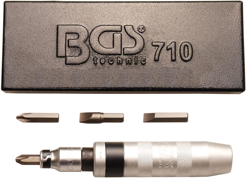 US PRO Hand-Schlagschrauber-Set Mit Adapter-Bits – Schwerlast Antriebshammer Inkl. Bits Für Kreuzschlitz & Sechskant