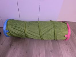 Tunnel pour enfant pliable vert rose bleu