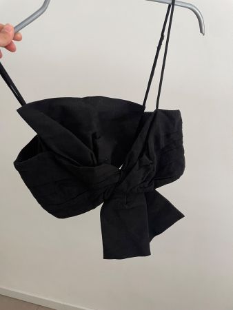Top Zara Noir Nœud Taille M