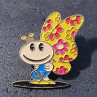 W417 - Pin Insel Meinau im Bodensee  /  Schmetterling