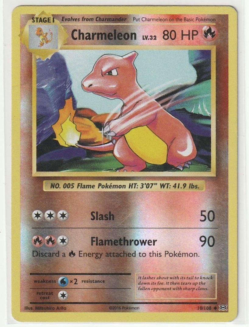 Pokémon Sammelbilder & Trading cards: Pokémon 2016 Charmeleon (10/108) XY Evolutions – Gebraucht aus Biel/Bienne von historian-198