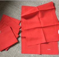 Henry Dean Leinen Tischläufer coral red Neu!