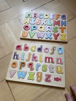 Holzbuchstaben Alphabet gross und klein