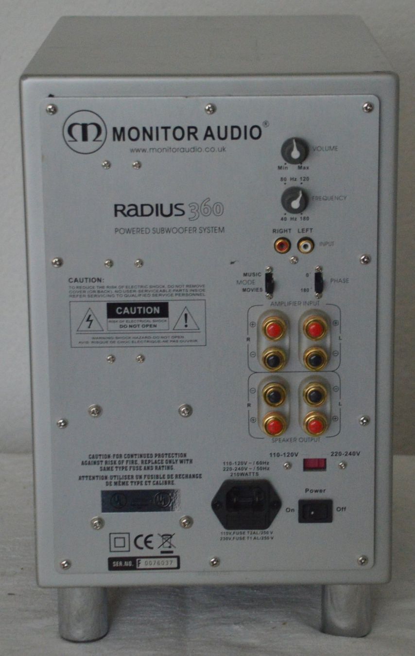 Monitor Audio Lautsprecher: Monitor Audio Radius 360 Subwoofer – Gebraucht aus Collonges von arashee 5