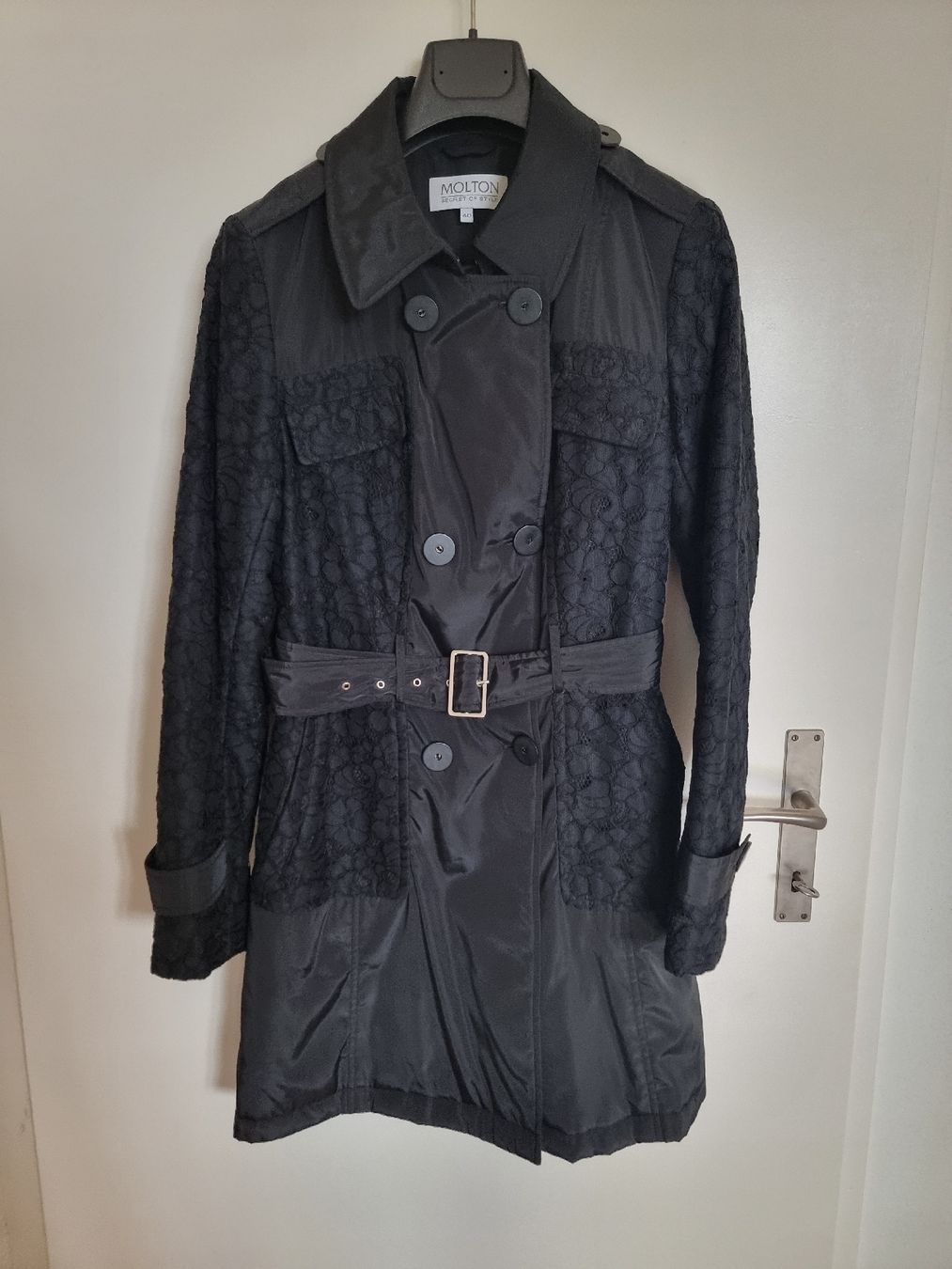 Cappotti: Molton, Black Coat, Size 40, Fall/ Spring Season – Nuovo (secondo la descrizione) da Dietlikon venduto da kas_8yyy