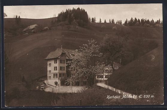 Cartoline postali: AK Lauperswil, Kurhaus Mosbad i. E. – Usato da Berlin venduto da bartko-reher