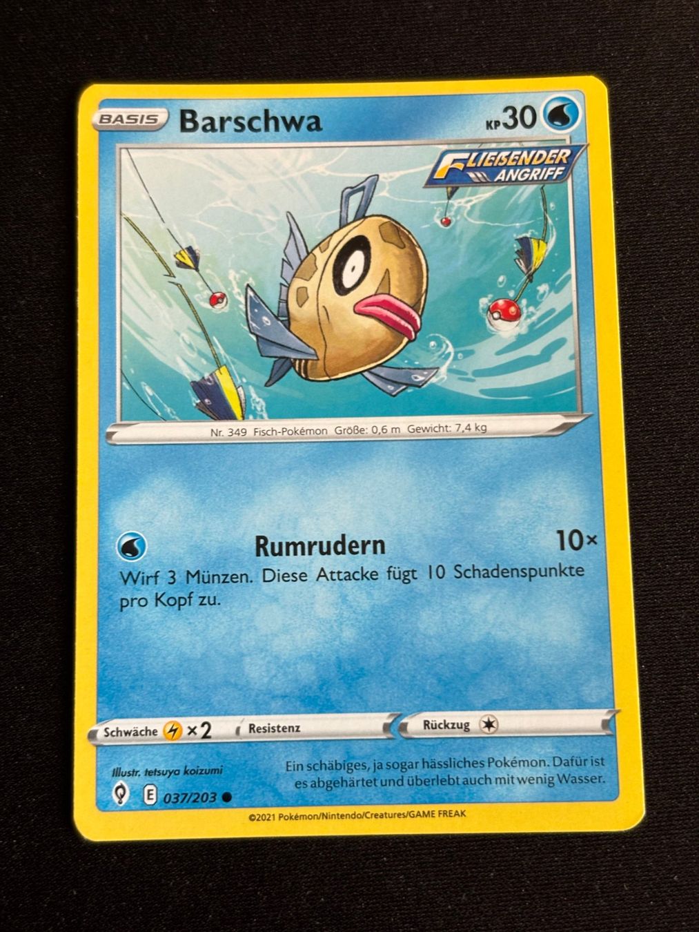Pokémon Carte collezionabili: Pokemon Barschwa - Evolving-Skies 37/203 - Deutsch – Usato da Bern venduto da Big_GS