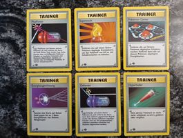 Pokemon Base Set 1 Edition Trainerkarten guter Zustand