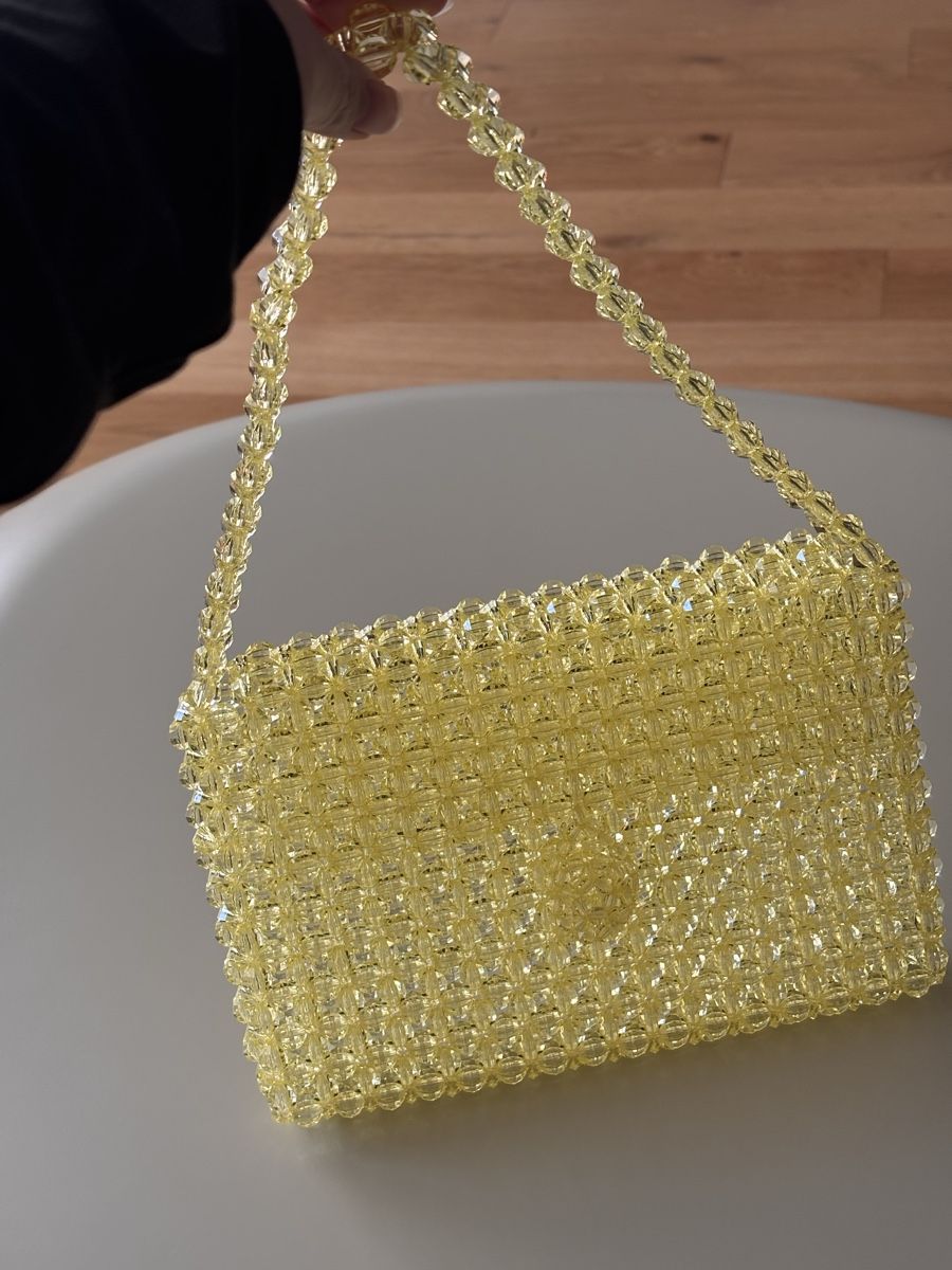 Borse da donna: Handmade Perlen-Handtasche Gelb – Nuovo (secondo la descrizione) da Horgen venduto da tha_h6cv 3