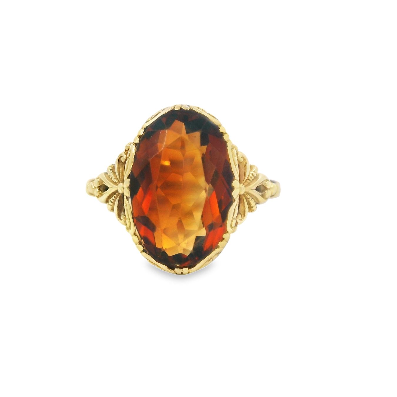 Anelli: Antik Jugendstil Madeira Citrin 9k Gold – Usato da Embrach venduto da estzeh1 1