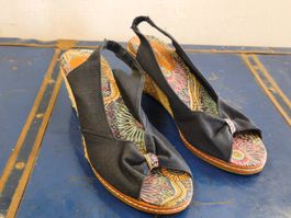 Keilabsatzschuhe Jane Klain Grösse 39 dunkelblau Baumwolle