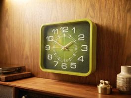 1970er Schöler Quarz Wanduhr Uhr Clock