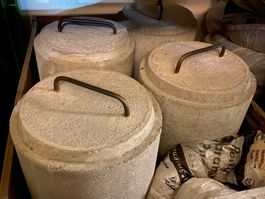 Beton Gewichtsstein, 4 Stück, mit Haken