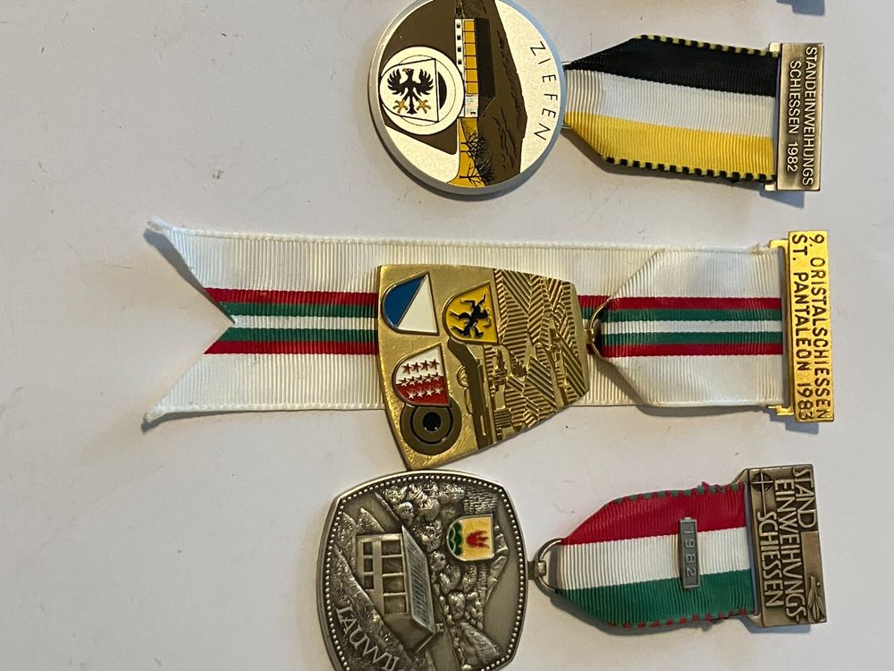 Medaillen: 5 Medaillen Schützen Nordwestschweiz div. Jhg, div. Orte – Gebraucht aus Basel von djwwpp 2