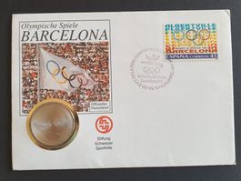 enveloppe +piece 5 francs