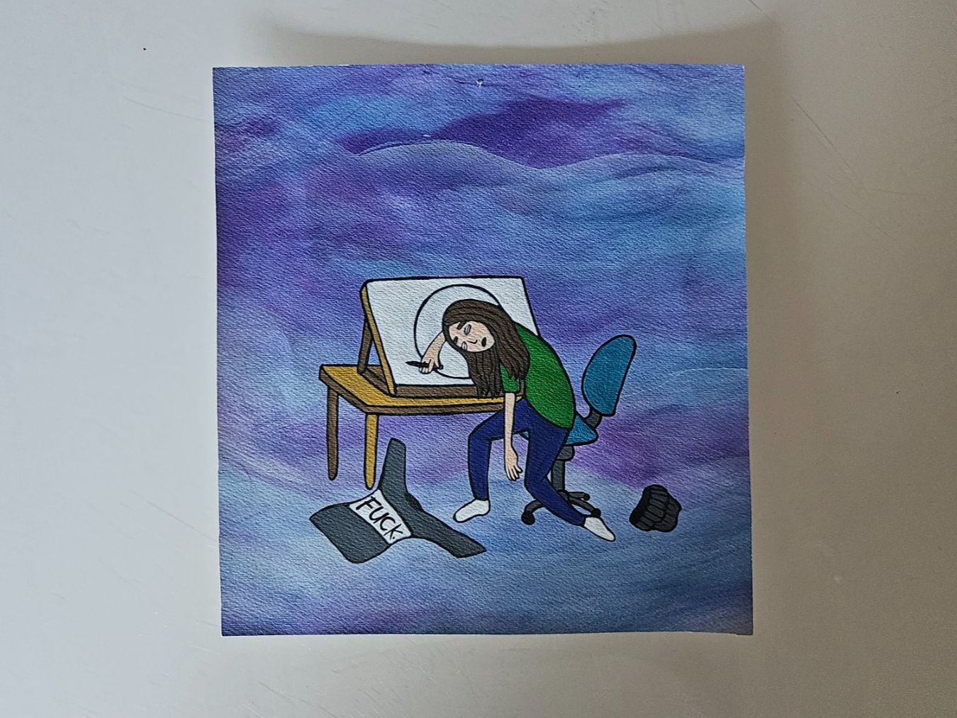 Dipinti: Zeichnung Acryl Bild – Usato da Basel venduto da True_Hofer_Store