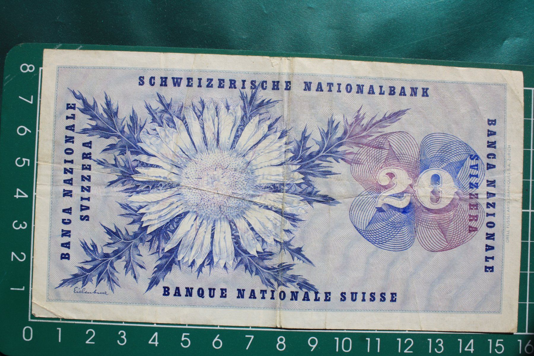Banconote: general dufour banknote 20 franken 1964 – Usato da Laupen BE venduto da Gufi57 1