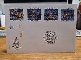 FDC aus Viererblock Weihnachten 2025