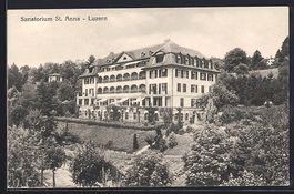 Luzern, Sanatorium St. Anna mit Gartenan