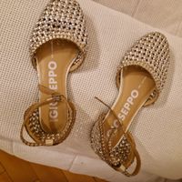 Sandales GIOSIPPO tressées dorées femme taille 36