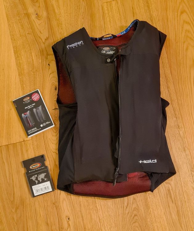 Held Airbag Weste EVest Pro (Gr. L) – Mit Schulterairbag, D3O Rückenprotektor & Belüftungs-Mesh