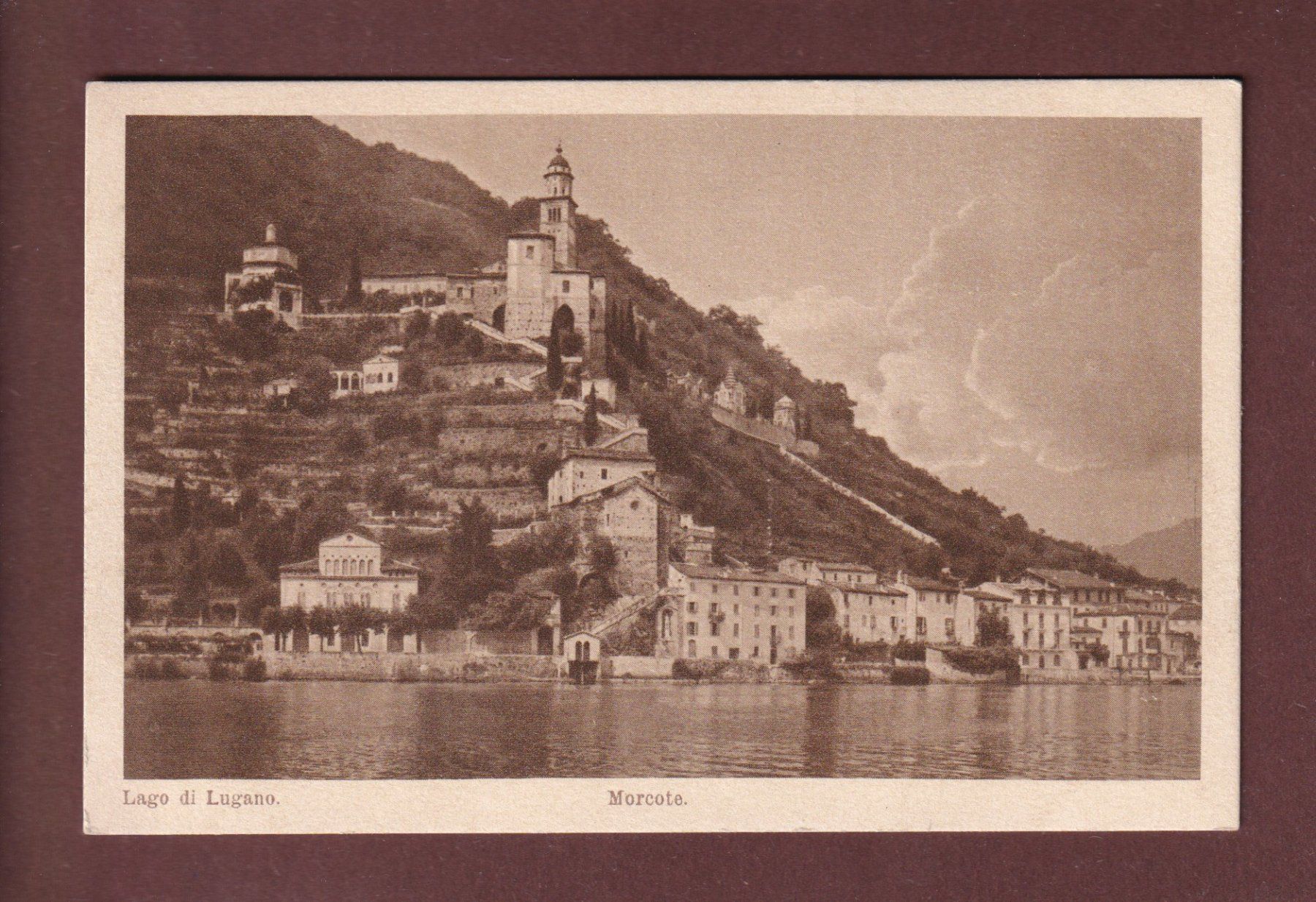 Cartoline postali: MORCOTE dal lago – Usato da Pully venduto da nicecards-shop