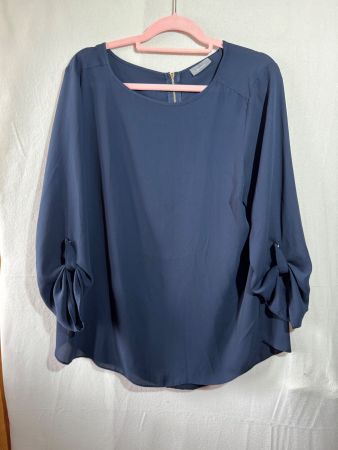 Dunkelblaue Bluse von Yessica ca. Gr. L