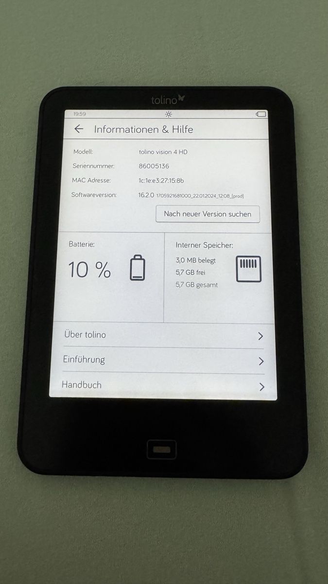Tolino Tablet PC: Tolino Vision 4 HD – Gebraucht aus Balsthal von Tgroli