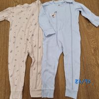 2 Strampler, pyjama, einteiler, Gr. 86/92, 100% bio baumwoll