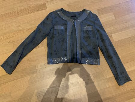 Minch Jacke Pailletten Grösse L getragener Zustand Vintage