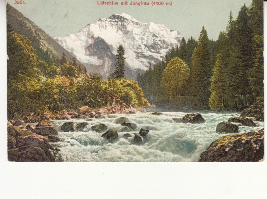 Cartoline postali: Lütschine Jungfrau 1909 – Usato da Bürglen TG venduto da StampGraf