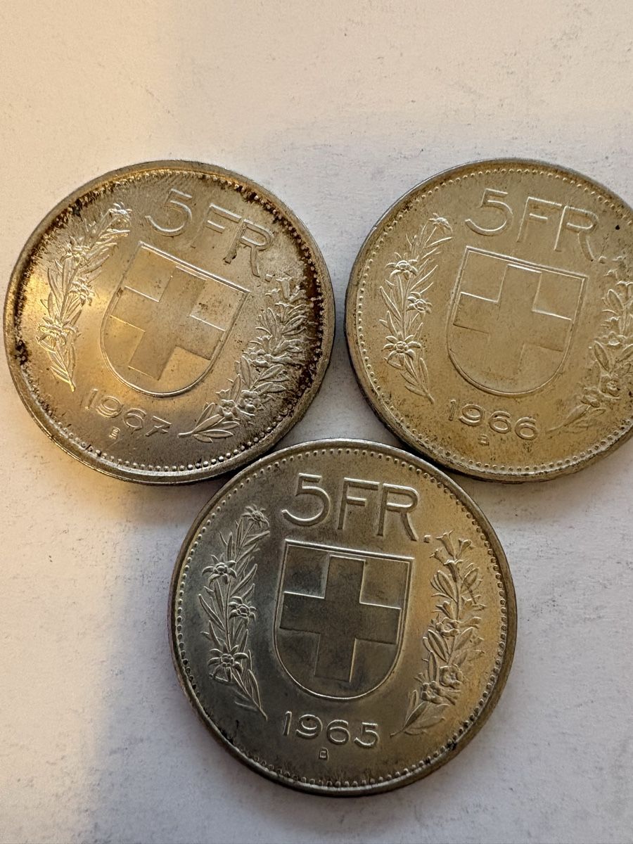 Tutti le monete: 5fr 1967 1966 1965 – Usato da Murten venduto da Tzaugg 2