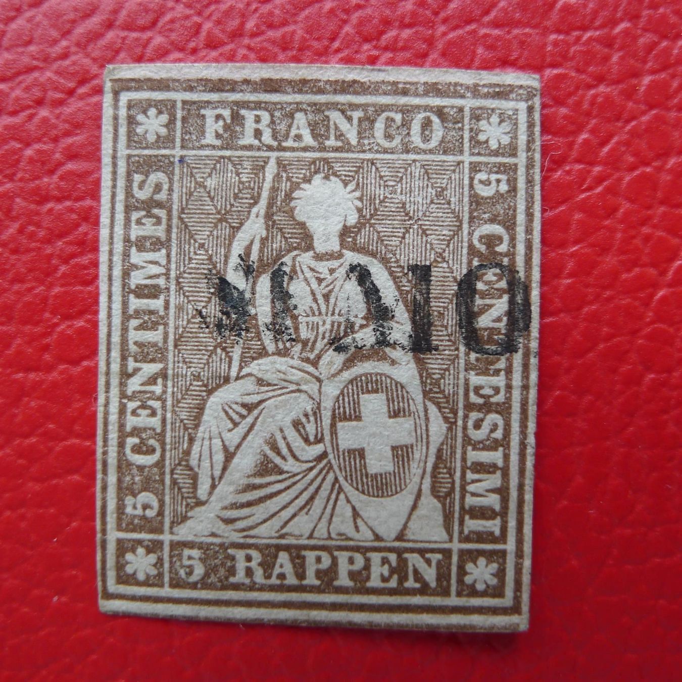 Alle Briefmarken: Strubel: 22G (22B4), fehlerfrei mit Stabstempel: ST.MORITZ – Gebraucht aus Sursee von Luzernerraute