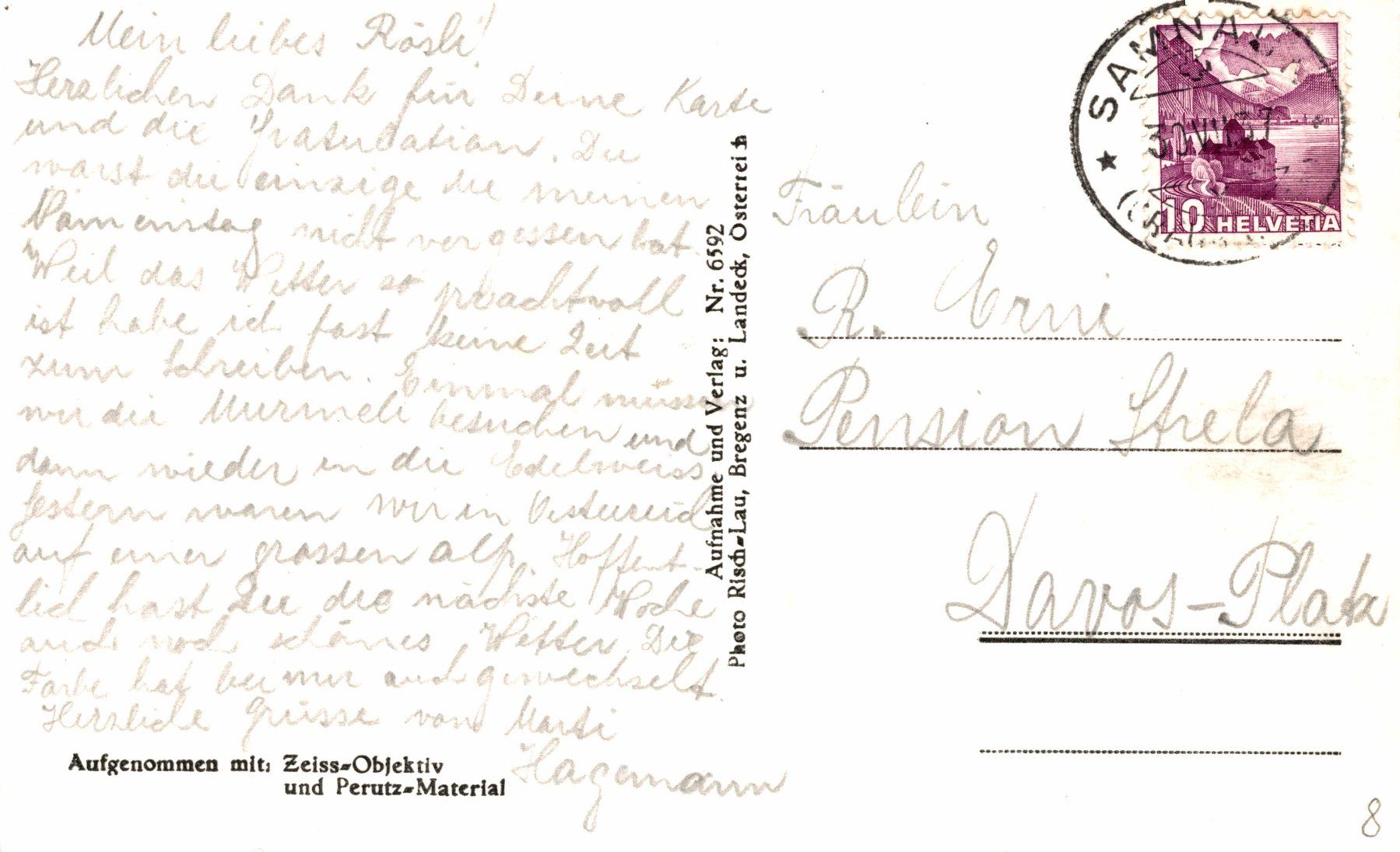 Cartoline postali: Val Maisas - Muttler 3299 m. – Usato da Bronschhofen venduto da Astore 1