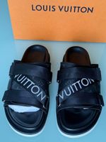 LOUIS VUITTON Honolulu Lv Logo Slide Mules Leder Sandale 44