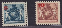 LIECHTENSTEIN 1924, Aushilfsausgaben, Serie **