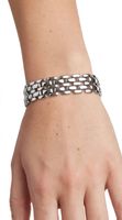 Bracciale stile maglia color argento 23 cm