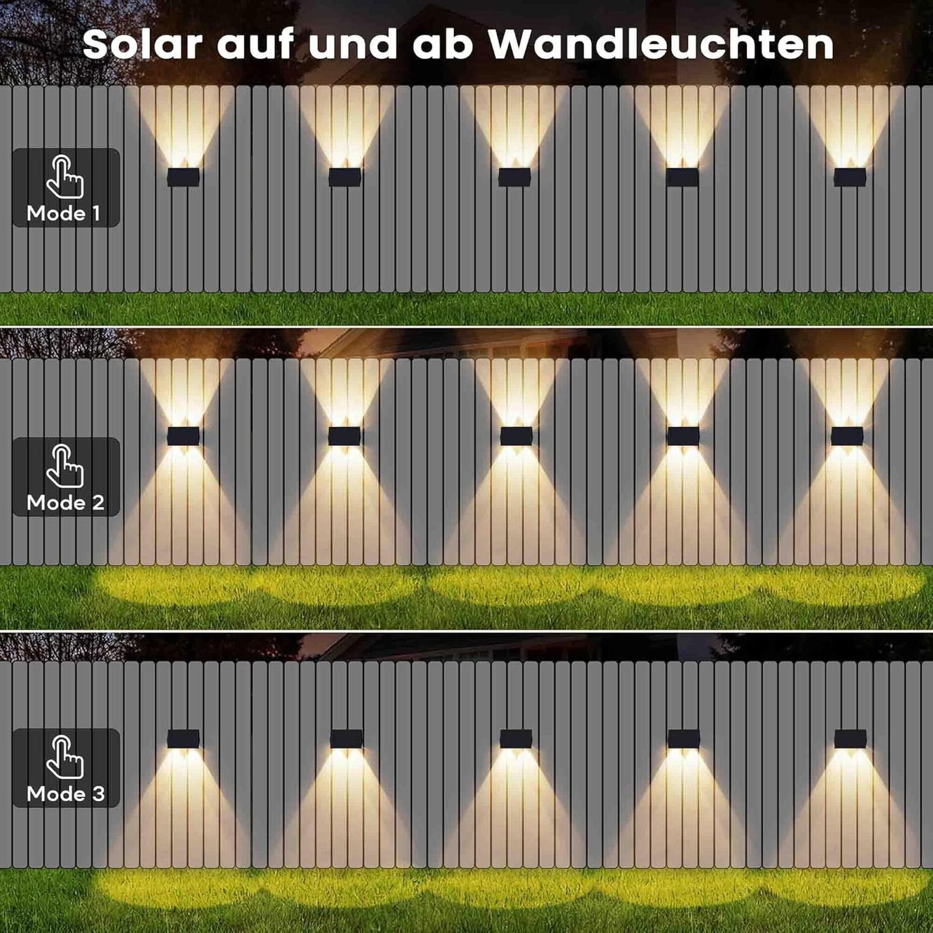 Lampen: Solar Wandleuchte aussen warmweiss 4er Set – Neu und originalverpackt aus Zürich von jasminleut 4