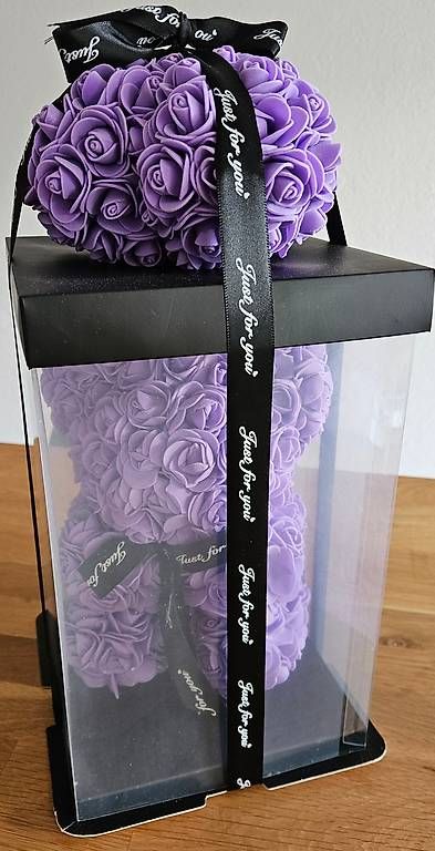 Alle Dekorationen:  Rosenbär in Violett – Gebraucht aus Rudolfstetten von sho_6z79