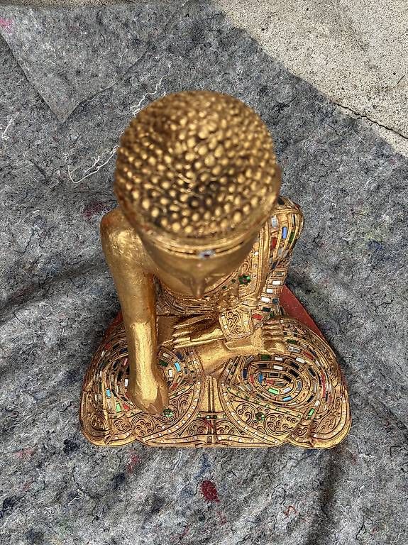 Sculture & Statue: Buddha aus Holz mit Blattgold – Usato da Frauenfeld venduto da Fubech 1